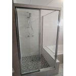 Australia Custom made framed next to bathtub shower screen (1000-1100)*(1000-1100)*1900
